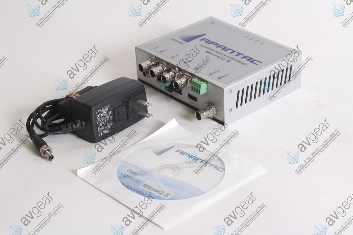 Apantec MicroQ-S 3G/HD/SD-SDI/CV Video Quad-Split w/ Magnetic Back & PS