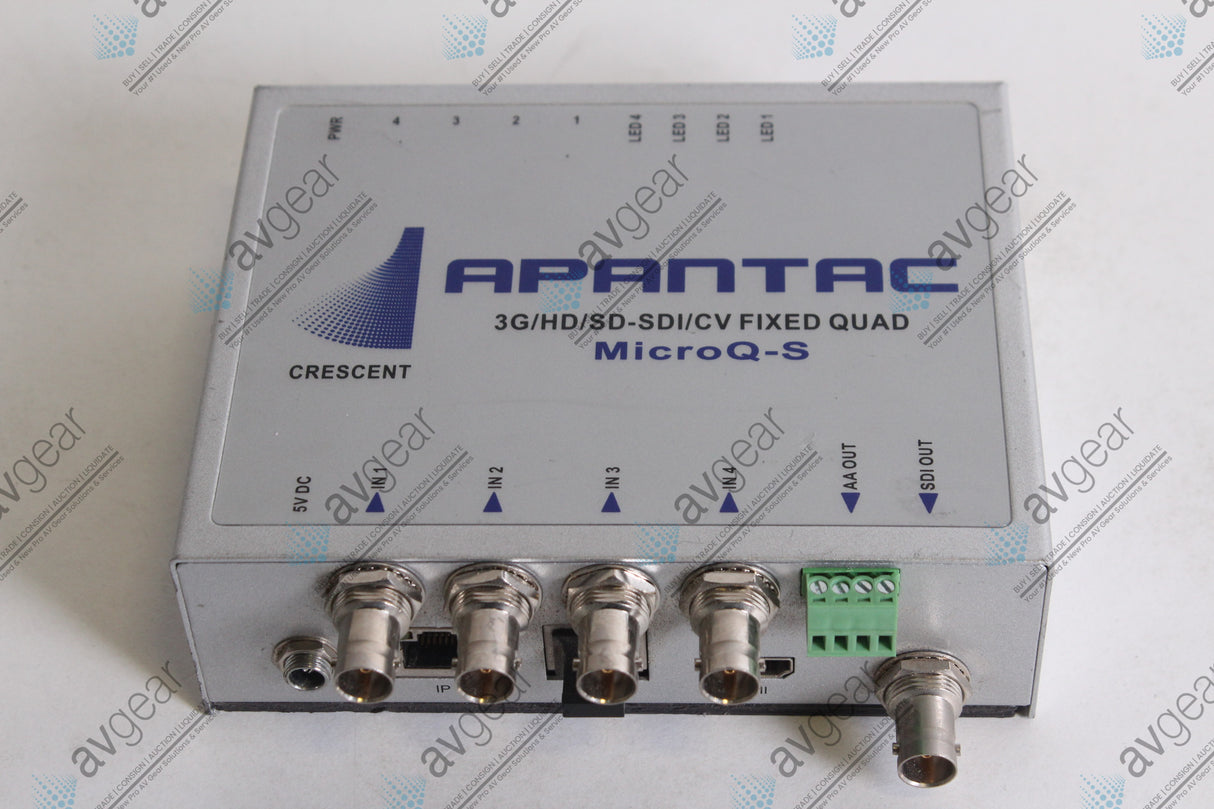 Apantec MicroQ-S 3G/HD/SD-SDI/CV Video Quad-Split w/ Magnetic Back & PS