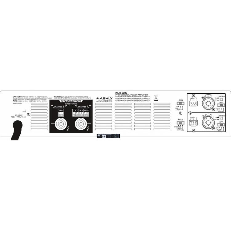 Ashly KLR-5000 Two-Channel High Performance Amplifier