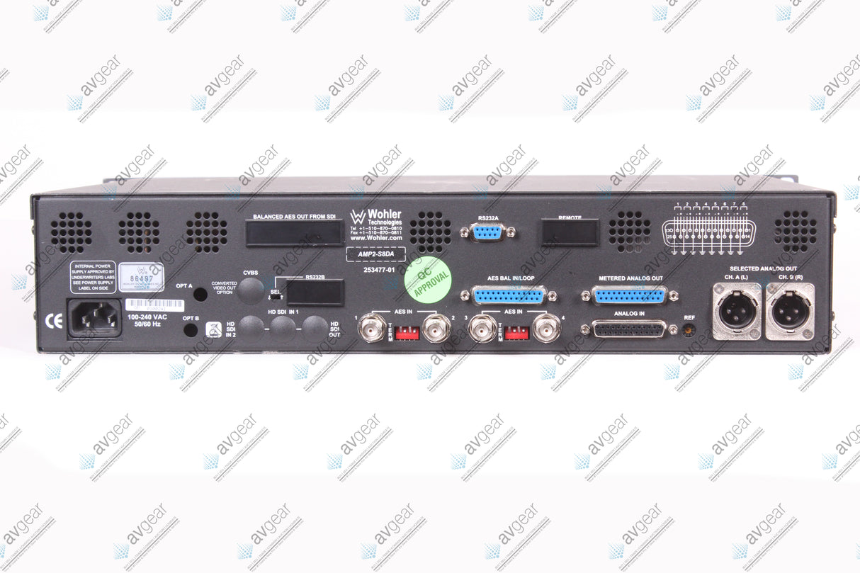 Wohler Technologies AMP2-S8 Series+ Digital Audio Monitor Panel (Broken Balance Knob)