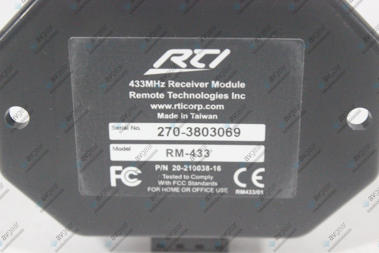 RTI RM-433 RF Receiver With Connector (NEW-Open Box) (1514-121)