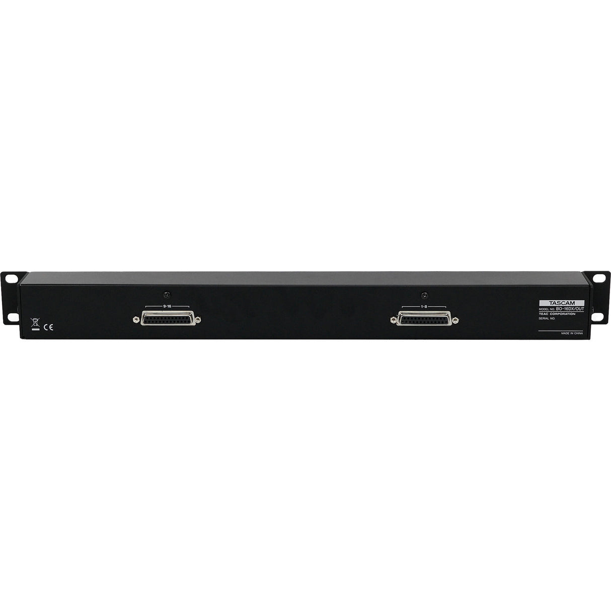 TASCAM BO-16DX/OUT Rackmount 16-Channel DB25 to XLR Male Adapter