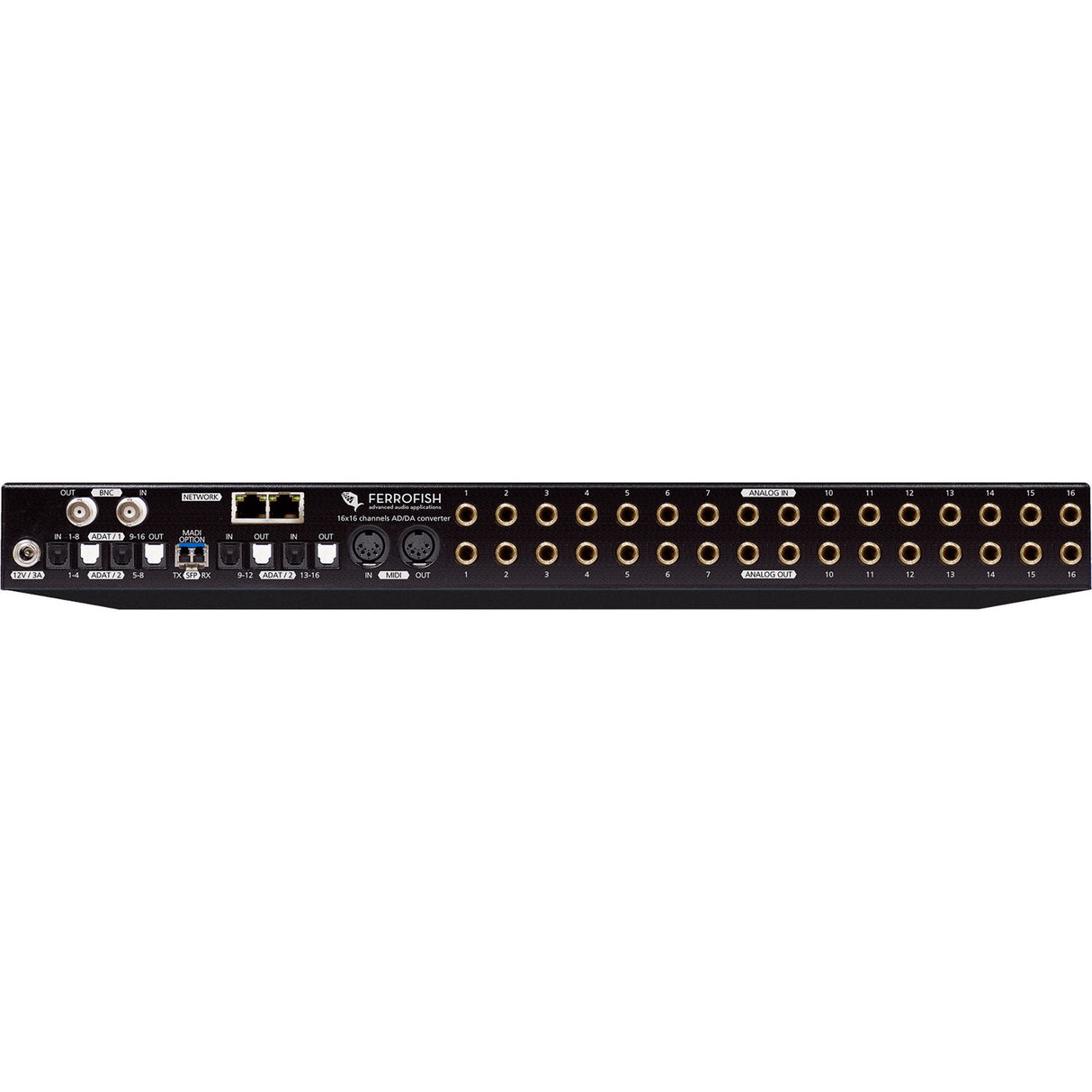 Ferrofish PULSE16 DX 16x16 AD/DA, Dante, MADI, and ADAT Converter