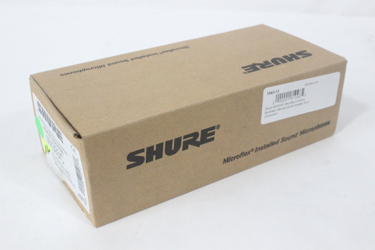 Shure MX393/C Microflex Cardioid Boundary Microphone for Installs (XLR Connector)