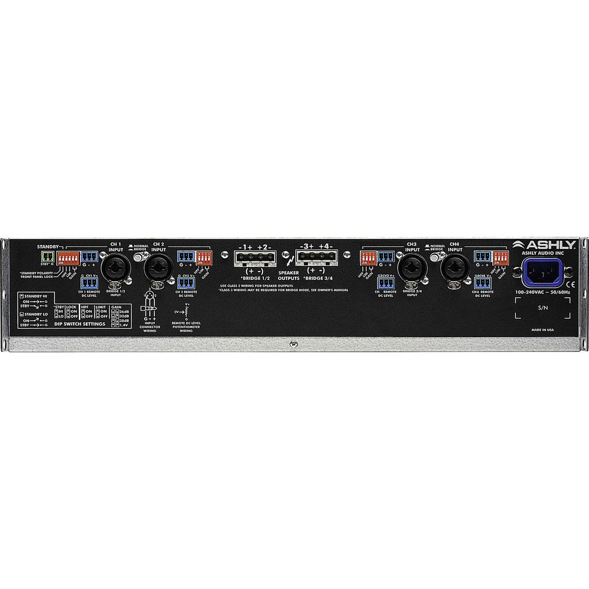 Ashly CA1.54 1,500-watt 4-channel Power Amplifier