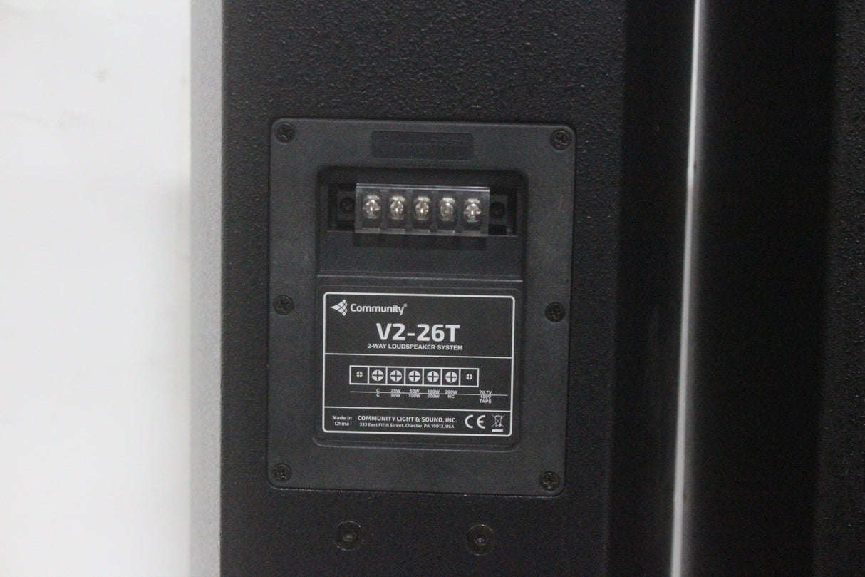 (2) Community V2-26BT 2-Way Passive Loudspeaker w/ Vertical Yoke