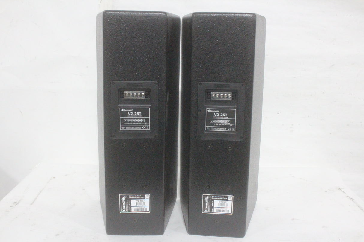 (2) Community V2-26BT 2-Way Passive Loudspeaker w/ Vertical Yoke