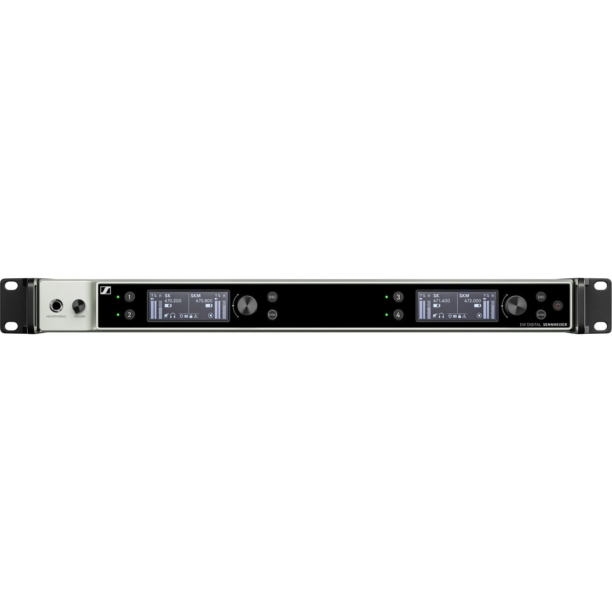 Sennheiser EM4 DANTE (R1-9) Four-Channel Digital Rackmount Receiver with Dante (R1-9: 520 to 607 MHz)