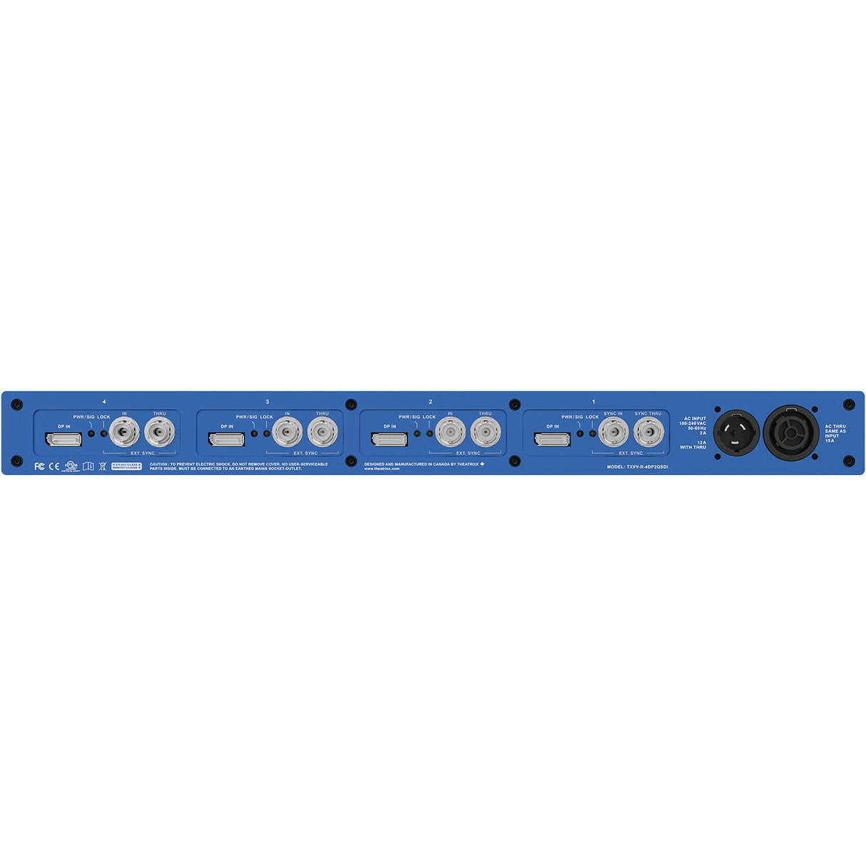 Theatrixx Technologies xVision DisplayPort to Quad-Link 3G-SDI Converter (1 RU)