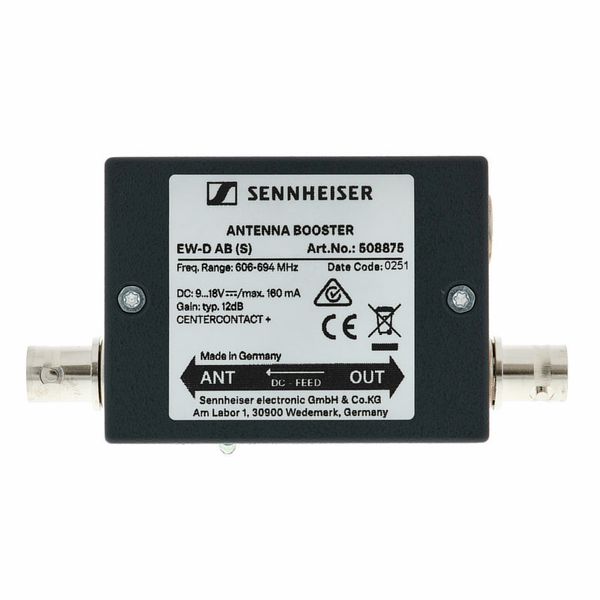 Sennheiser EW-D AB Inline Antenna Booster for EW-D Wireless Systems (S: 606 - 694 MHz)
