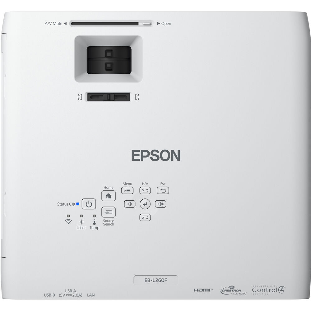 Epson PowerLite L260F 4600-Lumen Full HD Laser 3LCD Projector (White)