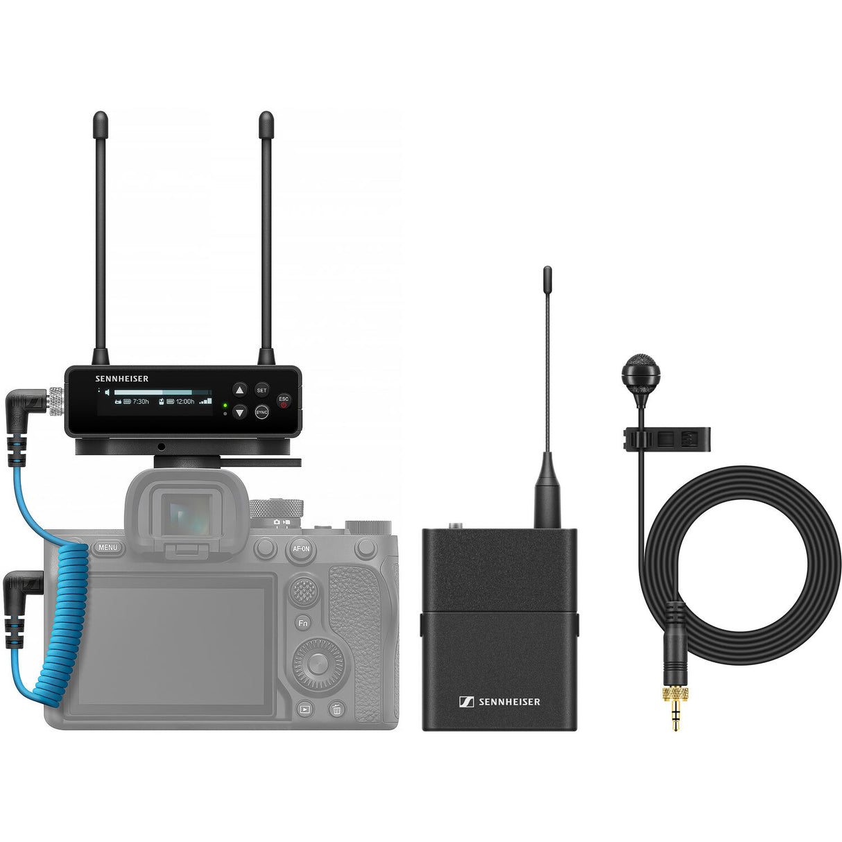 Sennheiser EW-DP ME4 SET (Q1-6) Camera-Mount Digital Wireless Cardioid Lavalier Mic System (Q1-6: 470 to 526 MHz)