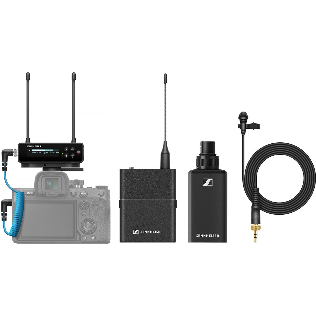 Sennheiser EW-DP ENG SET (R1-6) Camera-Mount Digital Wireless Combo Microphone System (R1-6: 520 to 576 MHz)