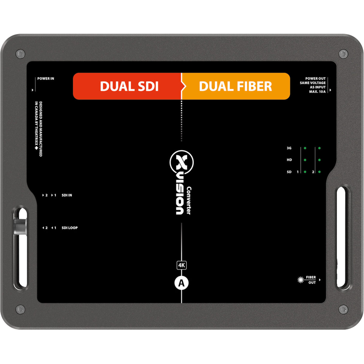 Theatrixx Technologies Dual 3G-SDI to Dual Fiber xVision Converter (Single-Mode, OpticalCON Dual)