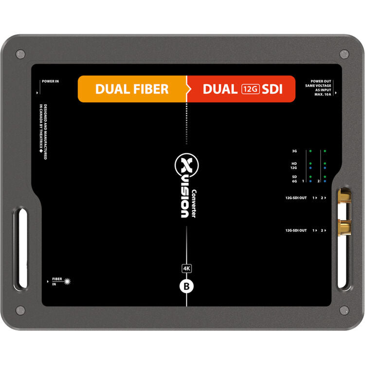 Theatrixx Technologies Fiber to 12G-SDI xVision Converter (Single-Mode, OpticalCON Quad)