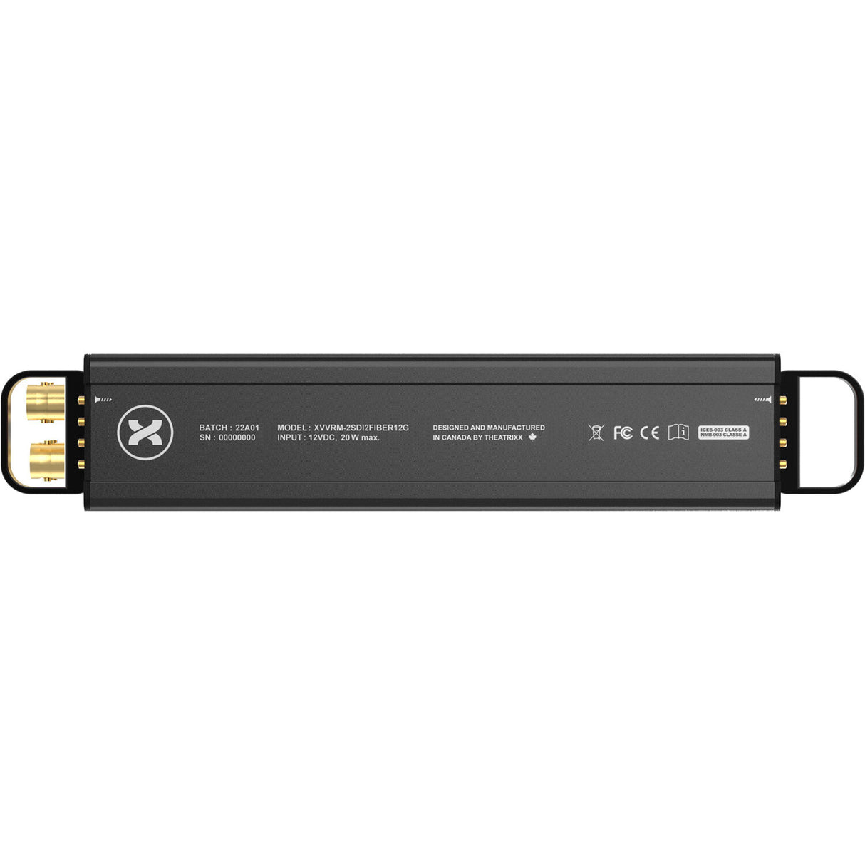 Theatrixx Technologies xVision Dual 12G-SDI to Dual Multimode Fiber Reversible Module (OpticalCON QUAD)