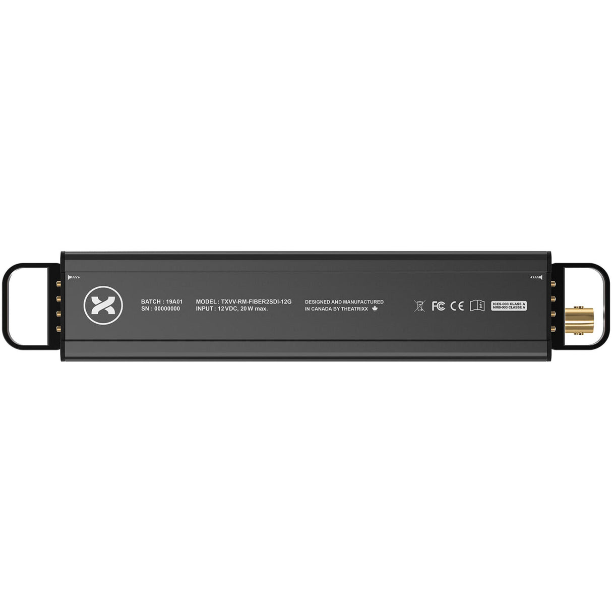 Theatrixx Technologies xVision Multimode Fiber to 12G-SDI Reversible Module (OpticalCON QUAD)