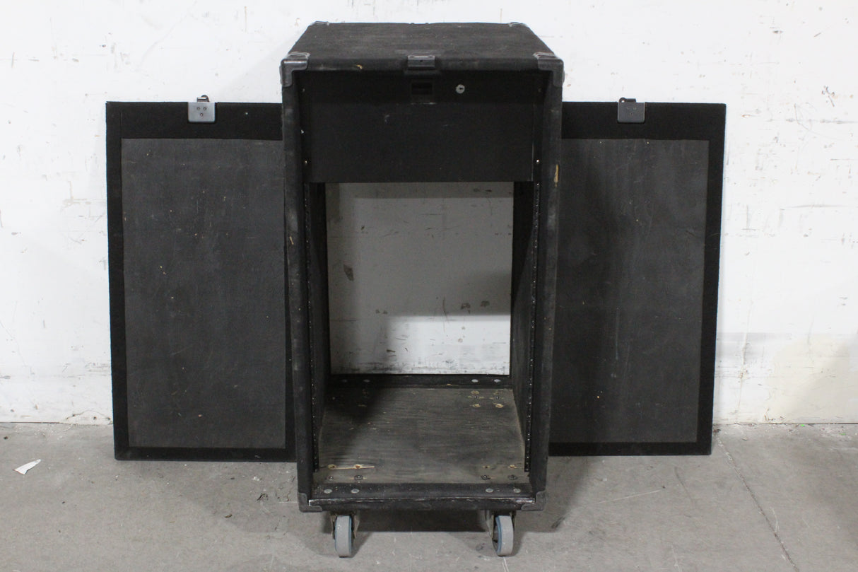 19x26x35 20RU Double Sided Hard Wheeled Case w/ 5RU Drawer