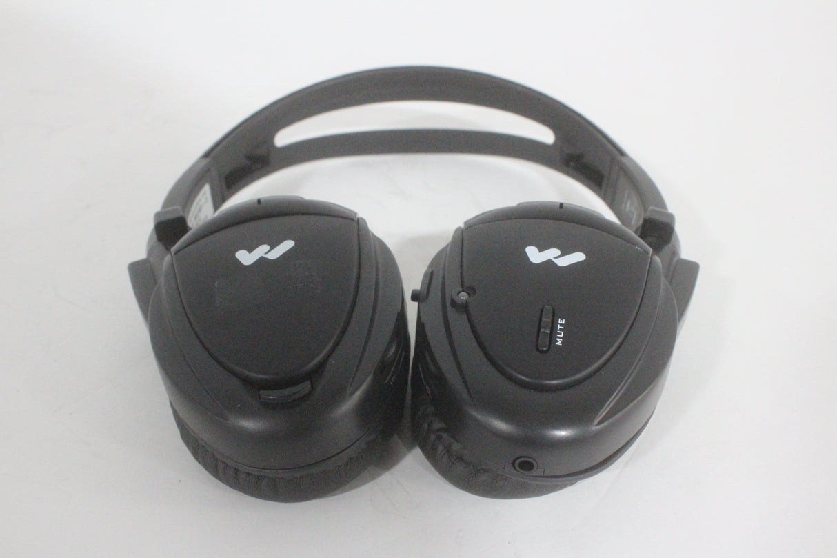 (1) Williams Sound WIR RX15-2 Dual-Channel Infrared Wireless Headphones (2.3 or 2.8 MHz) w/ (1) Vinyl Zipper Cases
