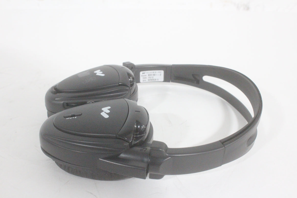(1) Williams Sound WIR RX15-2 Dual-Channel Infrared Wireless Headphones (2.3 or 2.8 MHz) w/ (1) Vinyl Zipper Cases