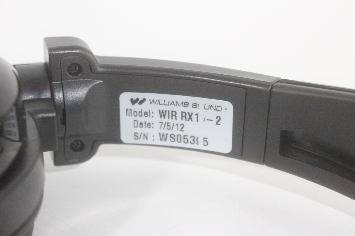 (1) Williams Sound WIR RX15-2 Dual-Channel Infrared Wireless Headphones (2.3 or 2.8 MHz) w/ (1) Vinyl Zipper Cases