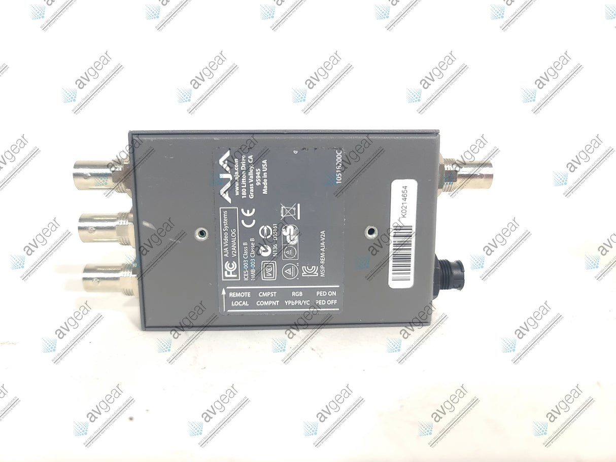 AJA V2Analog HD/SD-SDI to Analog Mini-Converter