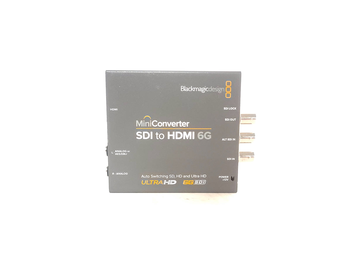 Blackmagic Design CONVMBSH4K6G SDI to HDMI 6G Auto-Switching SD/HD/UltraHD Mini Converter w/ 12V PSU