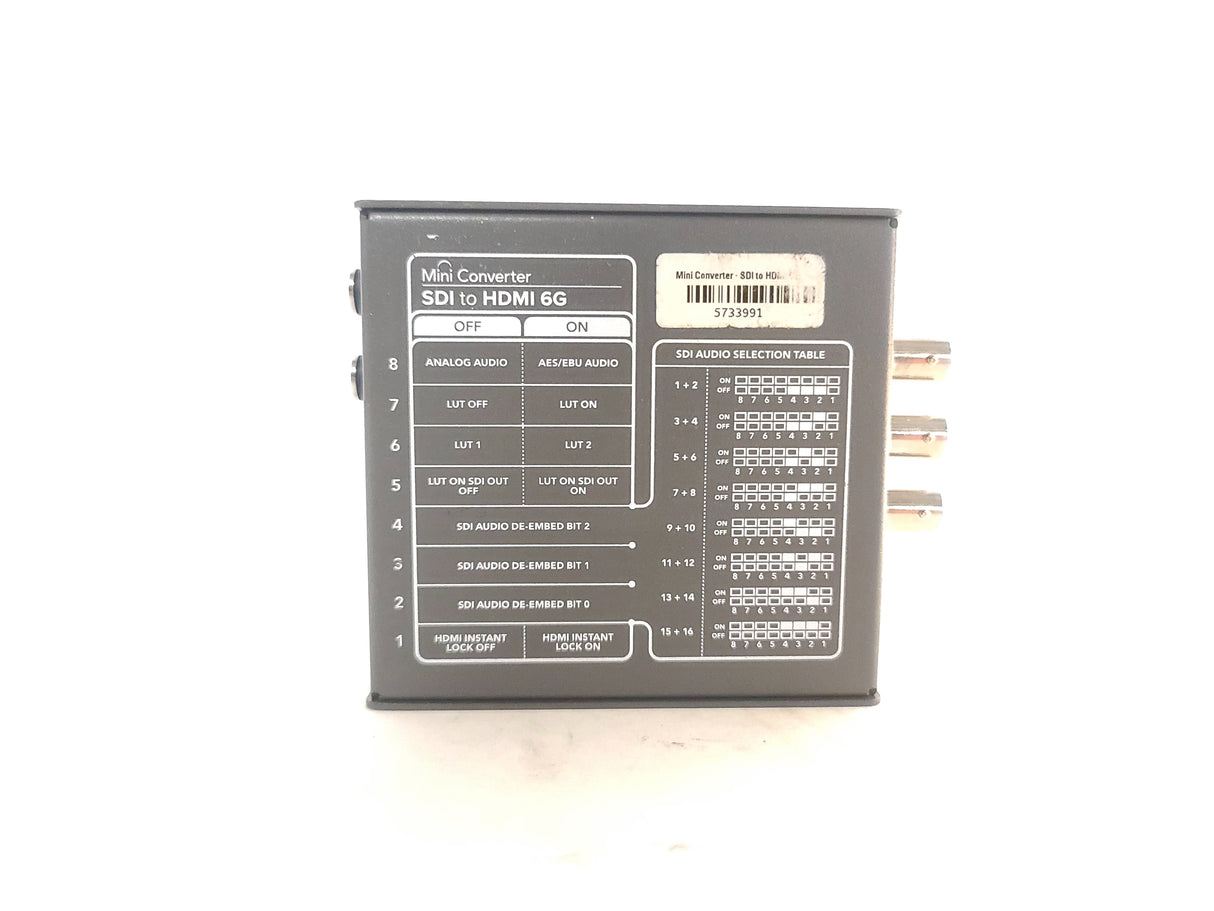 Blackmagic Design CONVMBSH4K6G SDI to HDMI 6G Auto-Switching SD/HD/UltraHD Mini Converter w/ 12V PSU