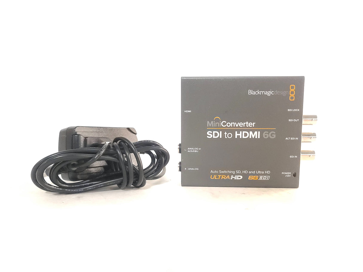 Blackmagic Design CONVMBSH4K6G SDI to HDMI 6G Auto-Switching SD/HD/UltraHD Mini Converter w/ 12V PSU