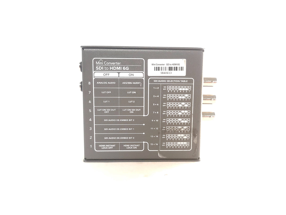 Blackmagic Design CONVMBSH4K6G SDI to HDMI 6G Auto-Switching SD/HD/UltraHD Mini Converter w/ 12V PSU