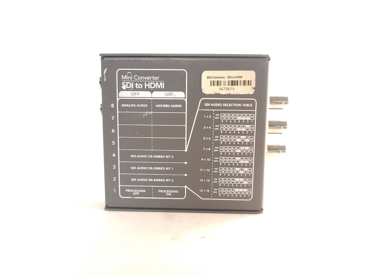 Blackmagic Design CONVMBSH4K6G SDI to HDMI 6G Auto-Switching SD/HD/UltraHD Mini Converter w/ 12V PSU