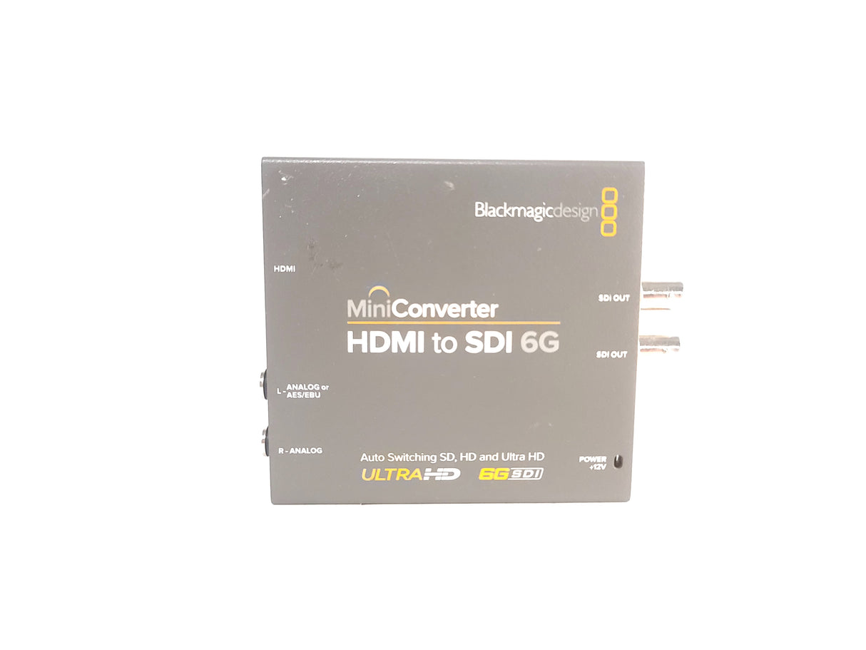 Blackmagic Design CONVMBHS24K6G HDMI to SDI 6G Auto-Switching SD/HD/Ultra HD Mini Converter w/ 12V PSU