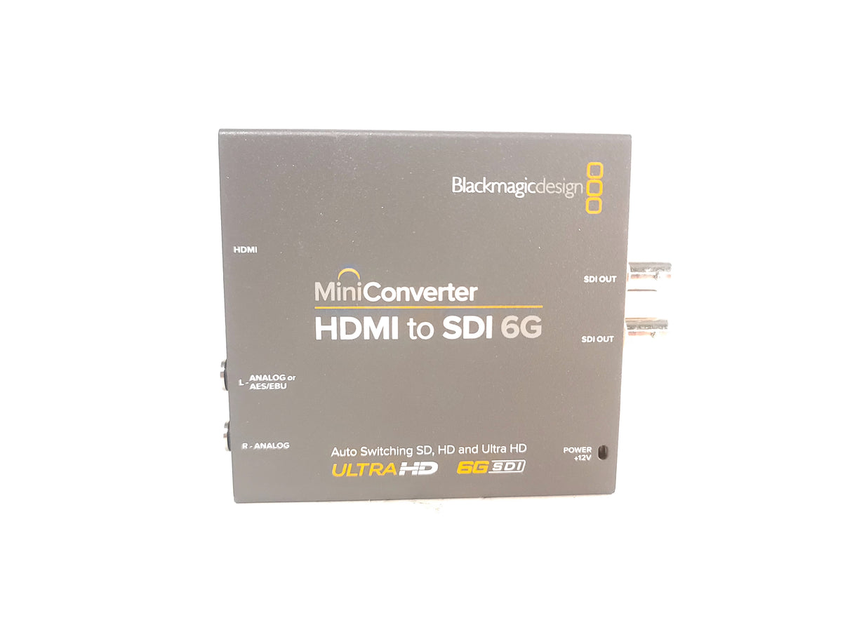 Blackmagic Design CONVMBHS24K6G HDMI to SDI 6G Auto-Switching SD/HD/Ultra HD Mini Converter w/ 12V PSU