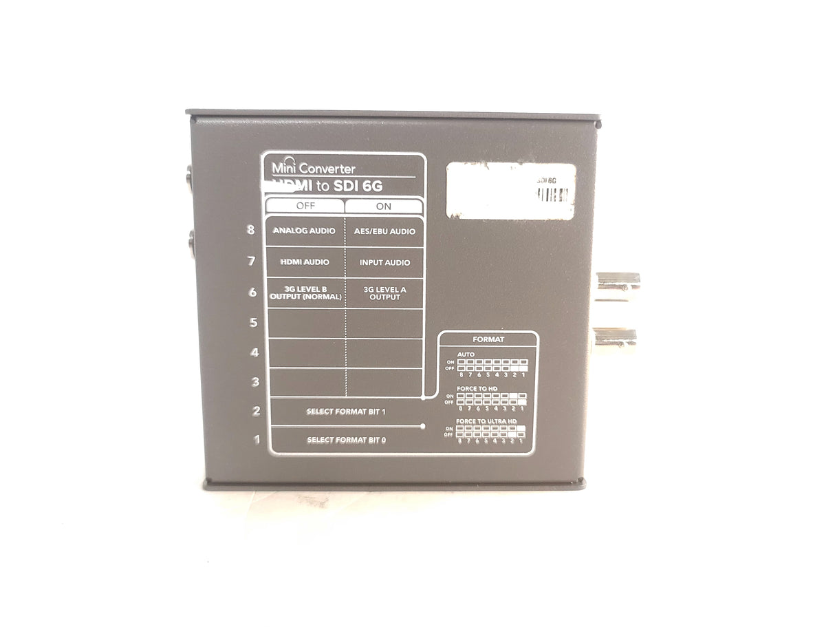 Blackmagic Design CONVMBHS24K6G HDMI to SDI 6G Auto-Switching SD/HD/Ultra HD Mini Converter w/ 12V PSU