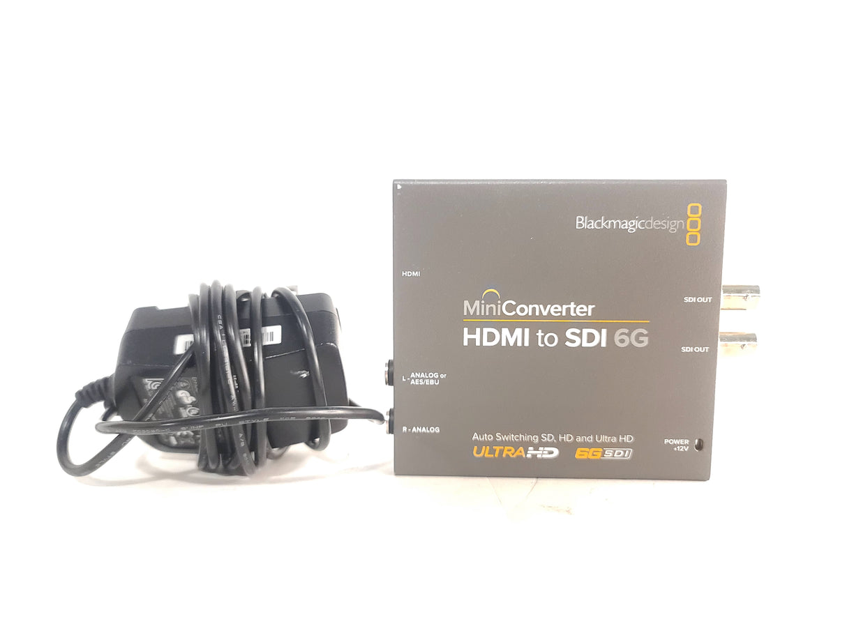 Blackmagic Design CONVMBHS24K6G HDMI to SDI 6G Auto-Switching SD/HD/Ultra HD Mini Converter w/ 12V PSU