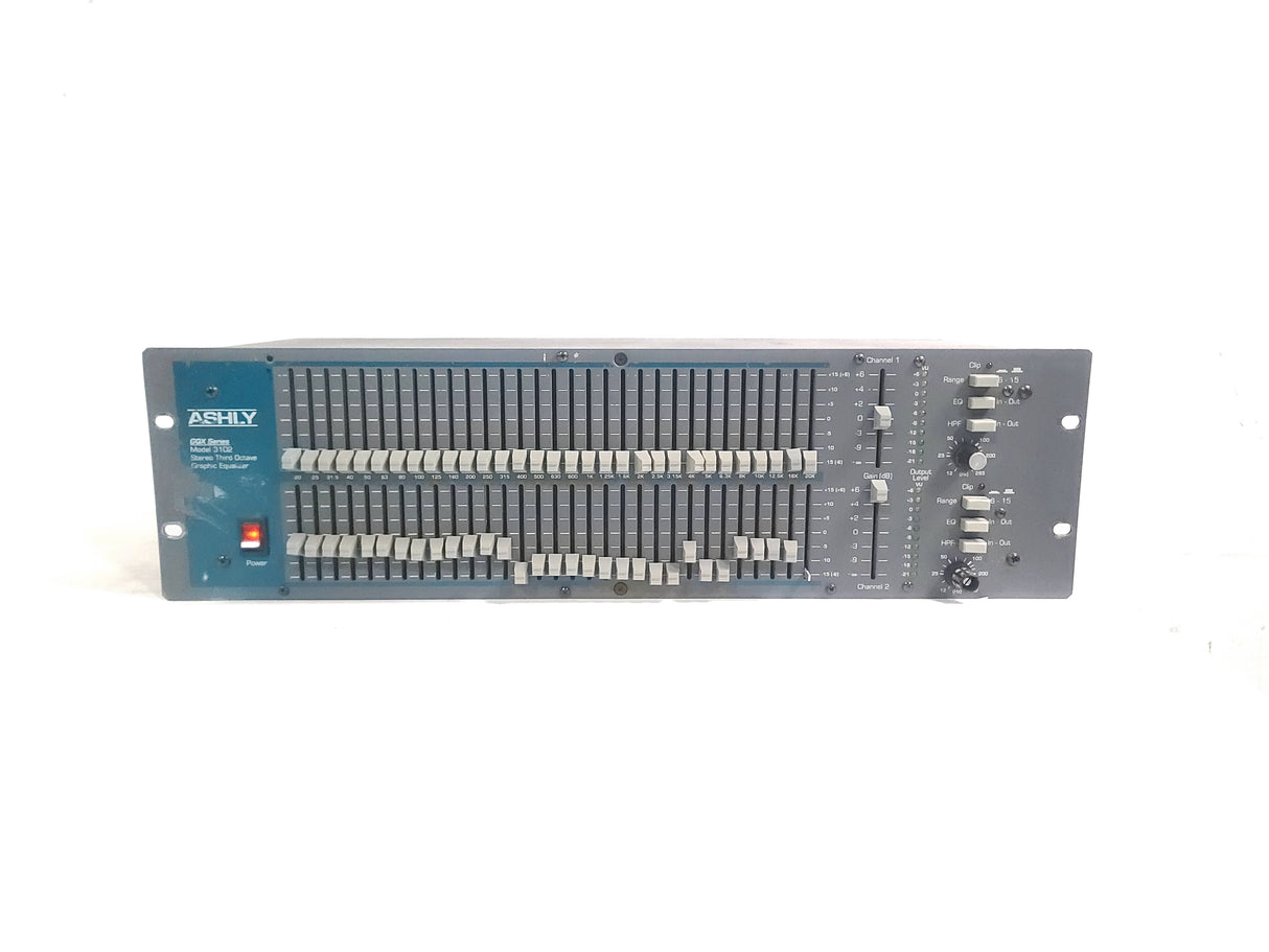 Ashly GQX Series Model 3102 Stereo Third Octave Graphic Equalizer
