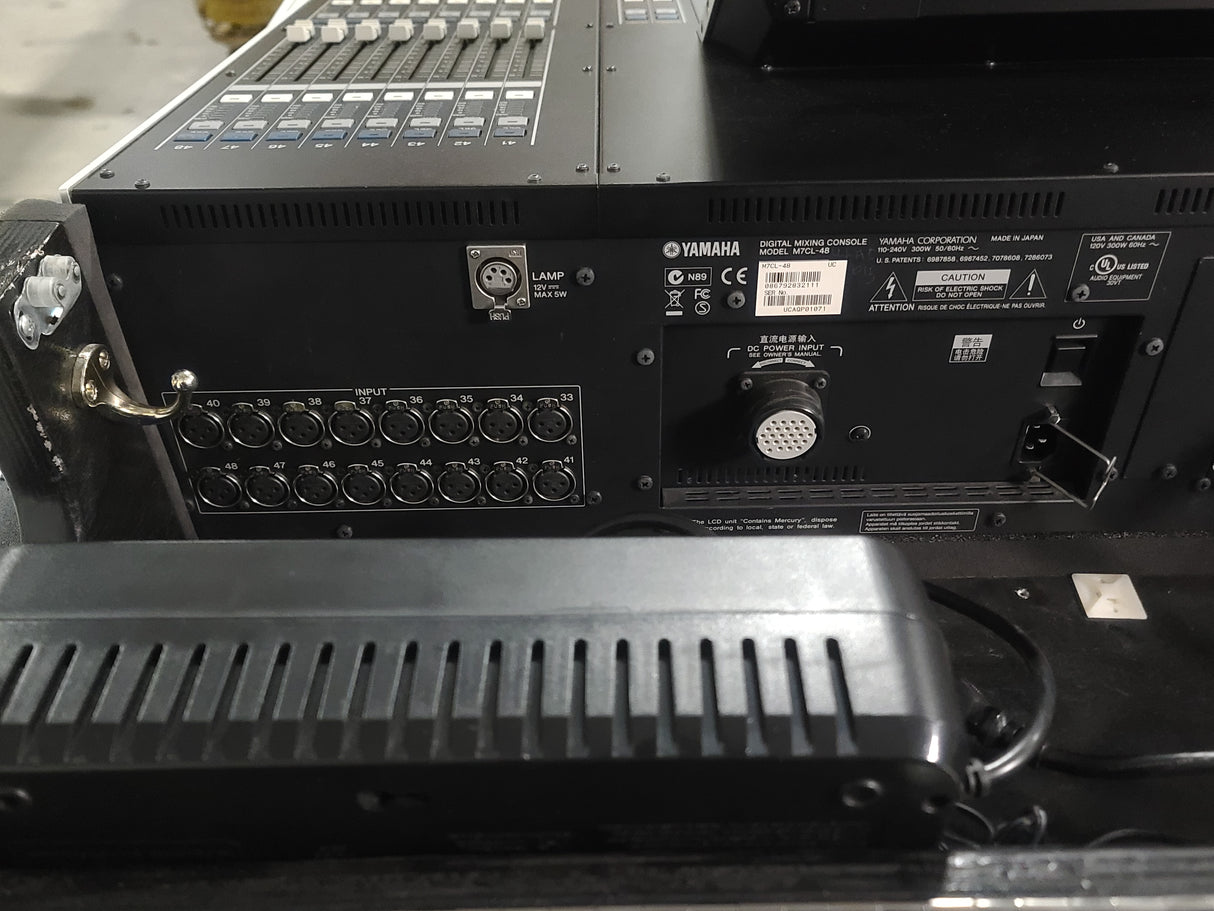 Yamaha M7CL-48 Digital Mixing Console w/ (1) Yamaha I/O and (1) Dan Dugan I/O Option Cards in Wheeled Hard Case