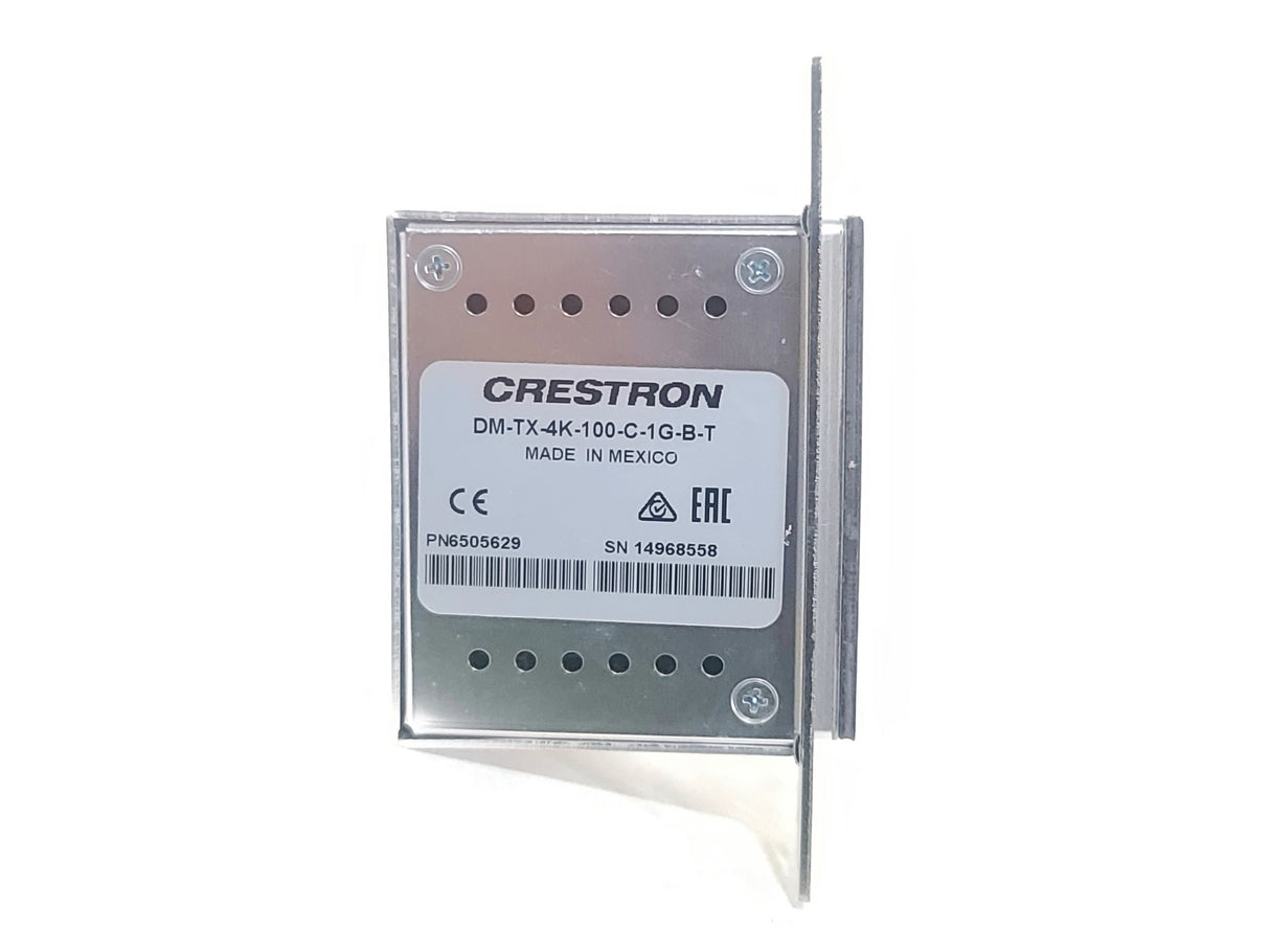Crestron DMX-TX-4K-100-C-1G-B-T Wall Plate 4K Digital Media Transmitter in Original Box