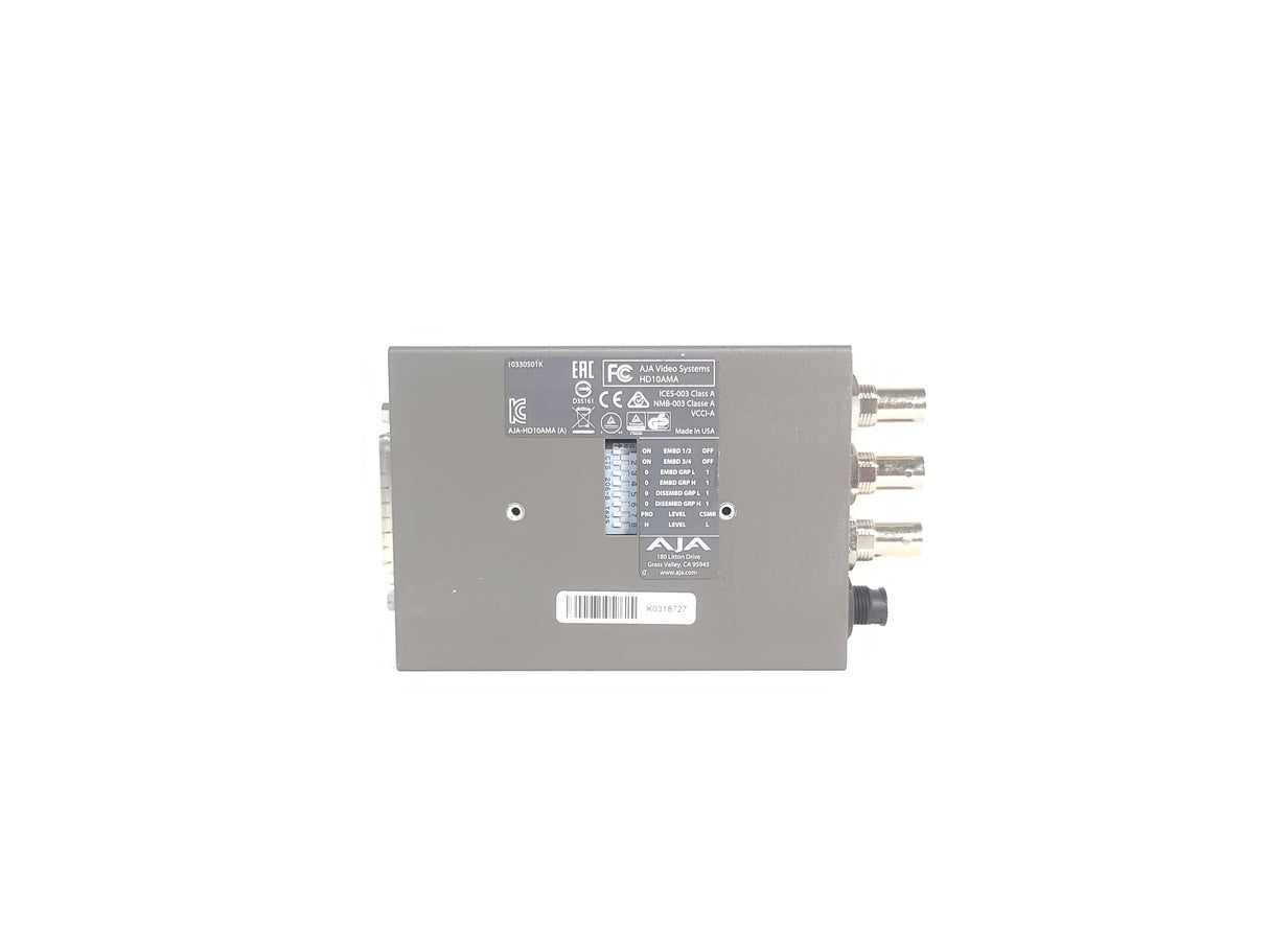 (2) AJA HD10AMA Dual Rate HD/SD 4 CH Balanced Audio Embedder/ Disembedders