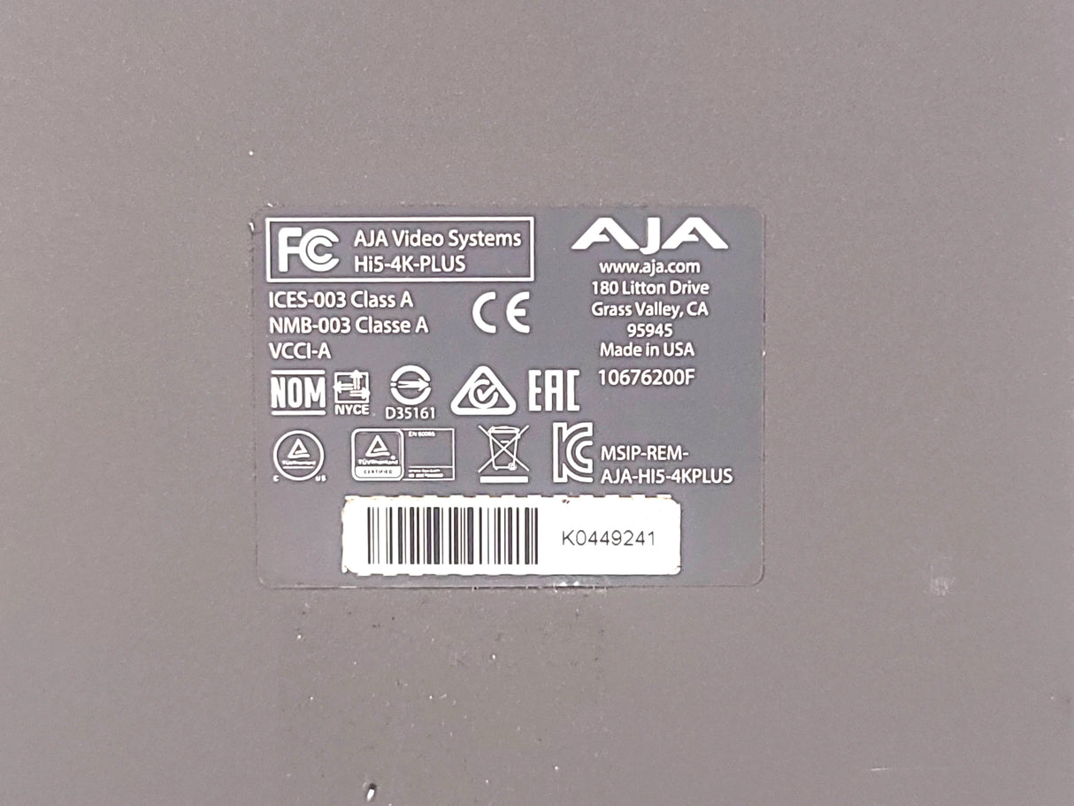 (5) AJA Hi5-4K-Plus SDI to HDMI Converter