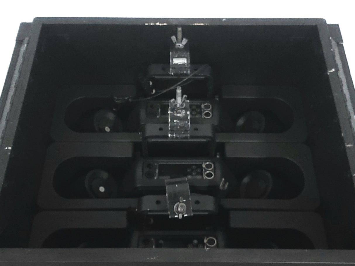 (2) Ayrton Versapix RS LED Lights w/ (2) PSU Cables, (2) Mounting Brackets & (2) Safety Cables in Wheeled Road Case