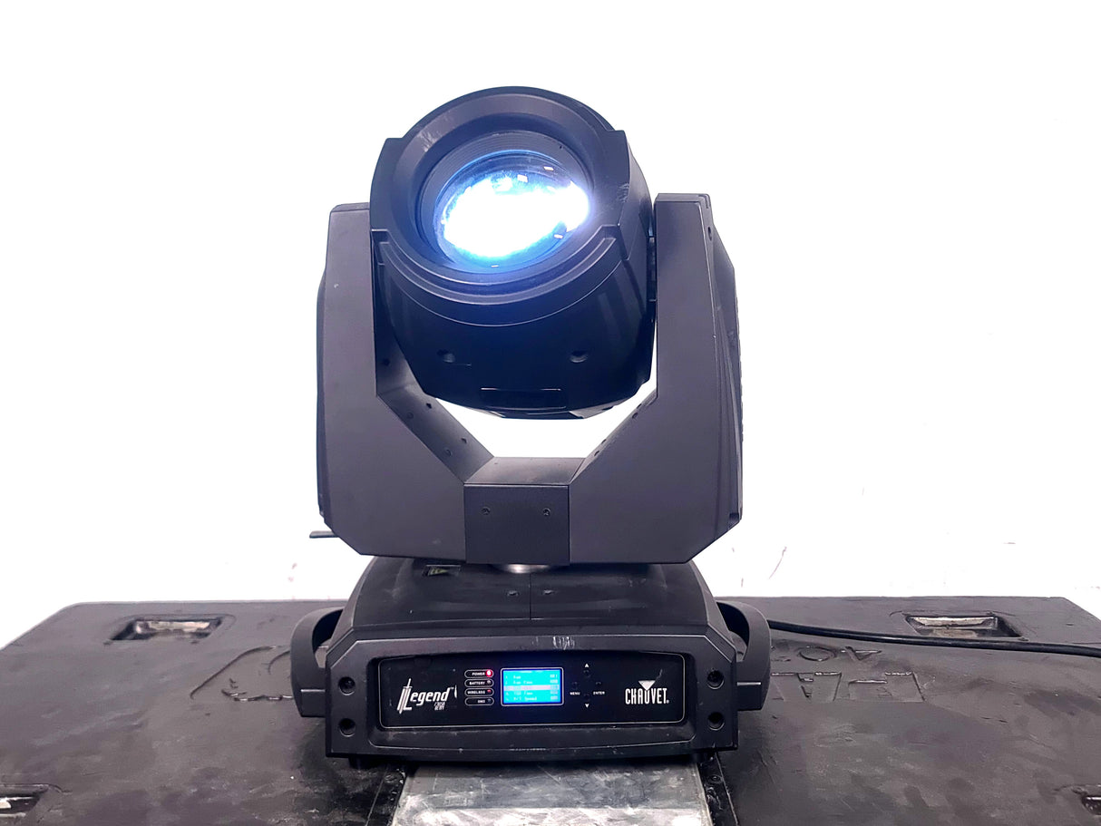Chauvet Legend 230SR Beam Moving Head Light (1146 Hours) w/ (2) Mounting Brackets, Safety Cable, in Wheeled Road Case