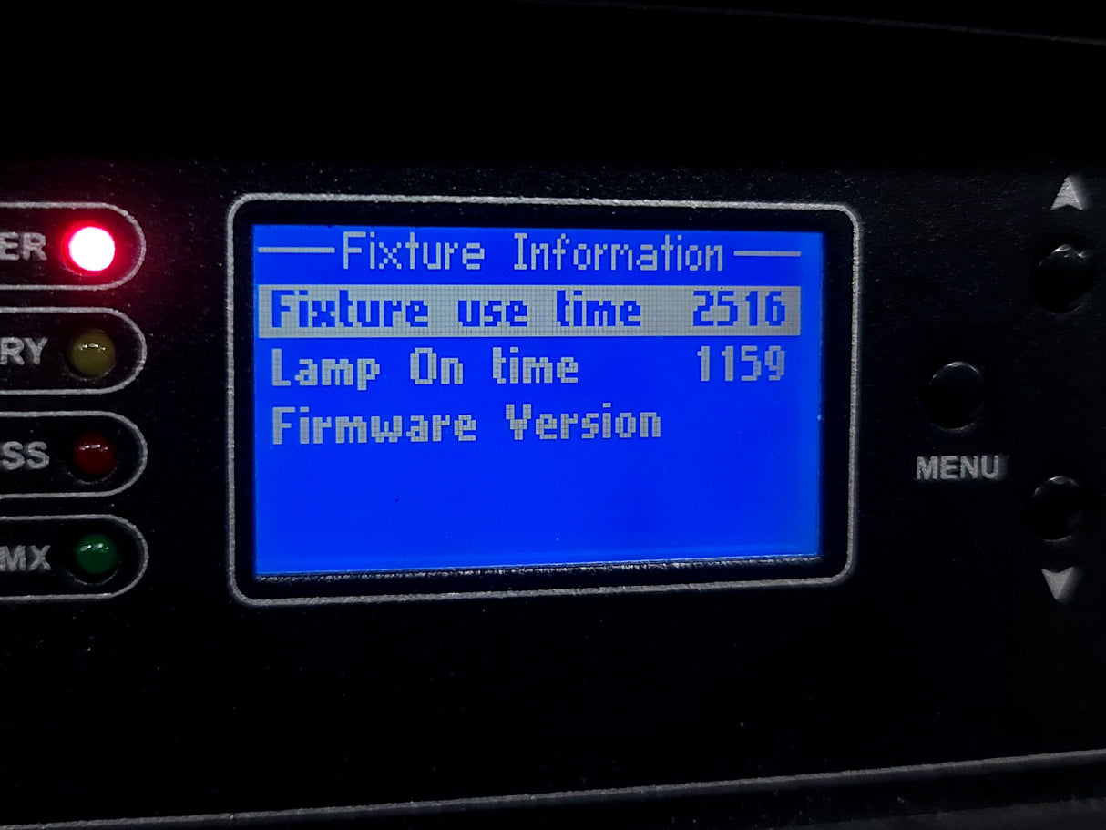 (3) Chauvet Legend P230SR Beam Moving Head Lights (1100,1159 ,1030 Hours) w/ (6) Mounting Brackets, (3) Safety Cable, in Wheeled Road Case