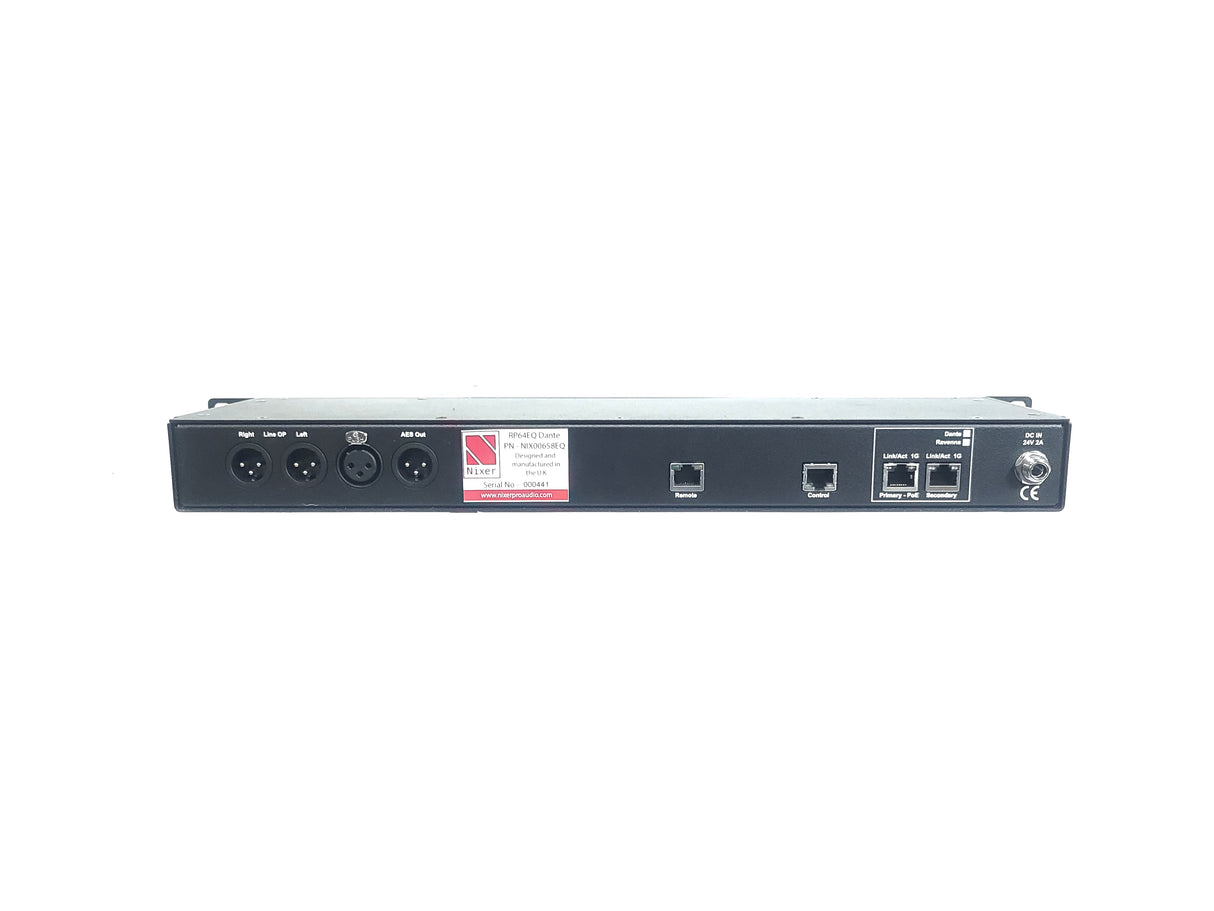 Nixer RP64EQ Dante Patch Panel w/ LCD Screen