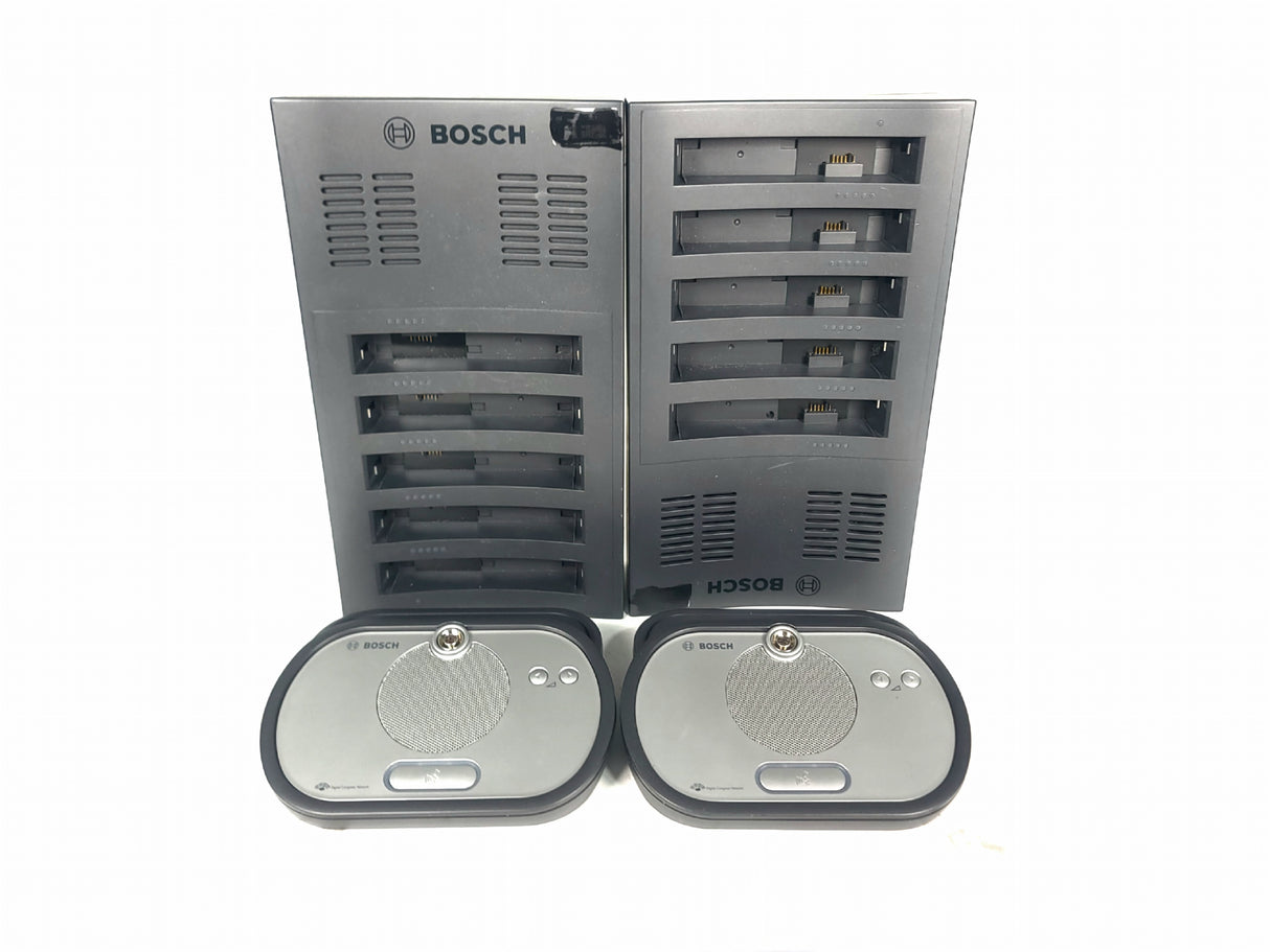 (2) Bosch DCN-WD-D Wireless Discussion Units + (2) DCNM‑WCH05 Chargers in Wheeled Hard Case