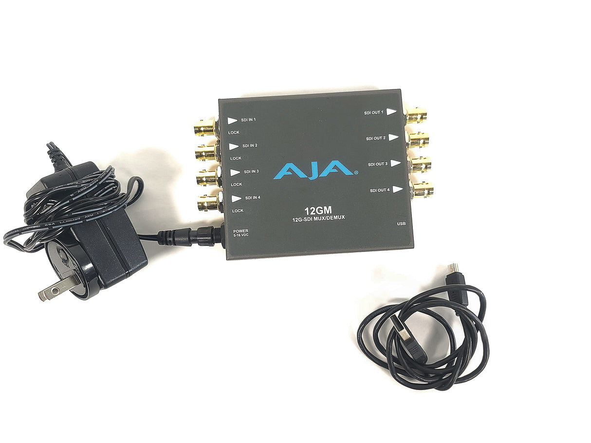 AJA 12GM 12G-SDI Mux/Demux w/ PSU