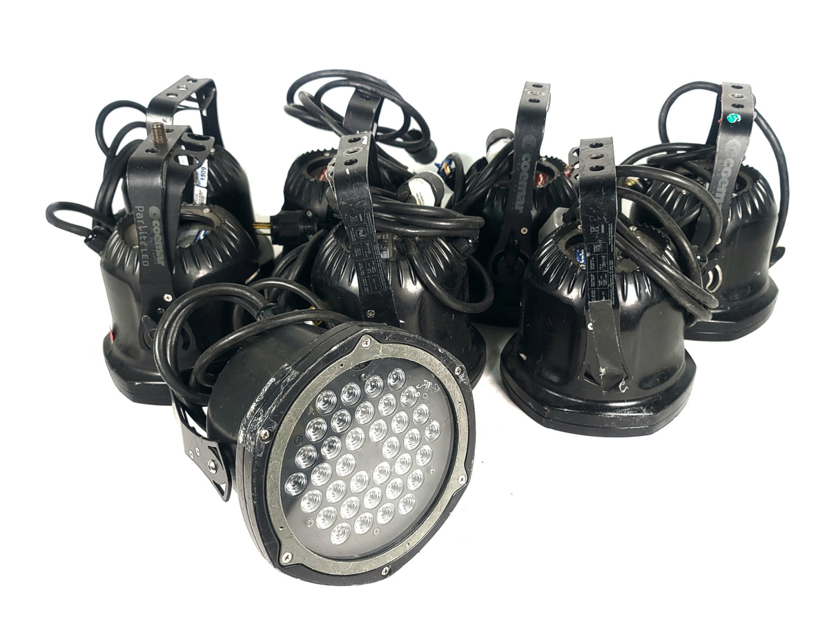 (8) Coemar ParLite LED Lights (Black)