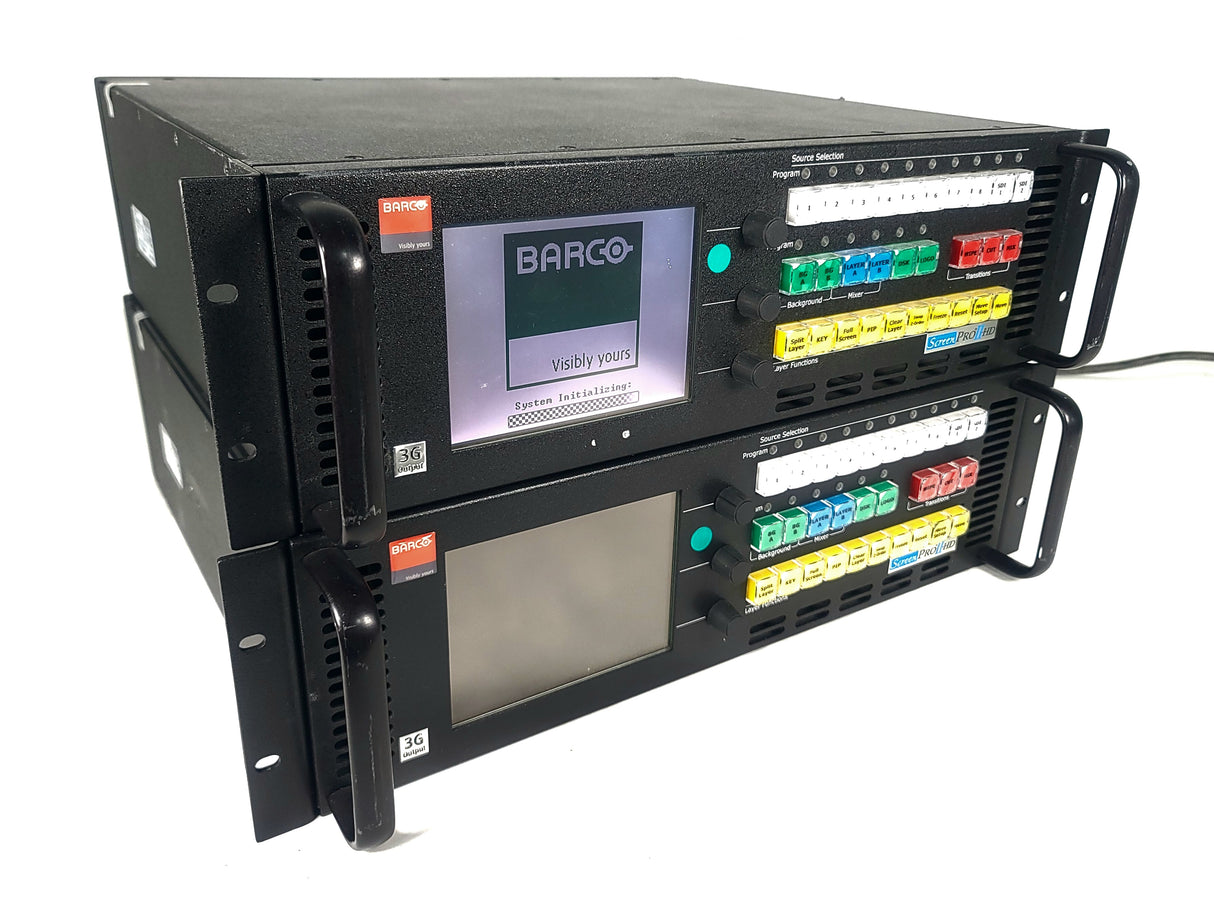 (2) Barco ScreenPRO-II R9004678 HD Video Switcher Rack Unit