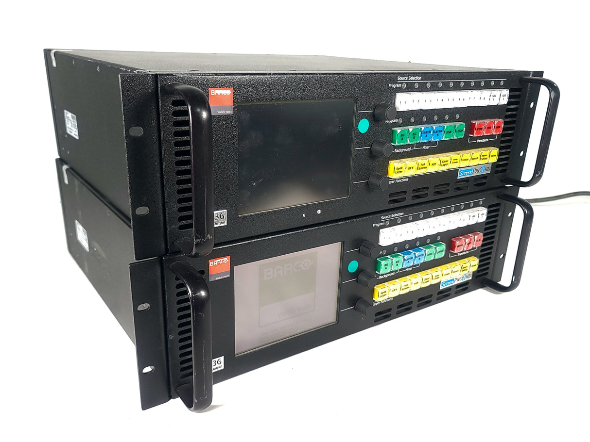 (2) Barco ScreenPRO-II R9004678 HD Video Switcher Rack Unit