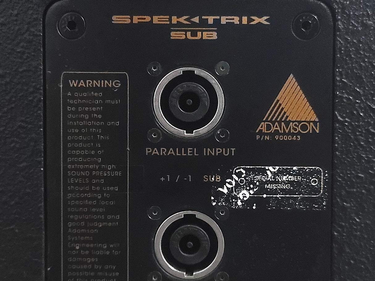 Adamson SpekTrix Dual 18" Compact Passive Sub-Bass w/ Wheeled Dolly